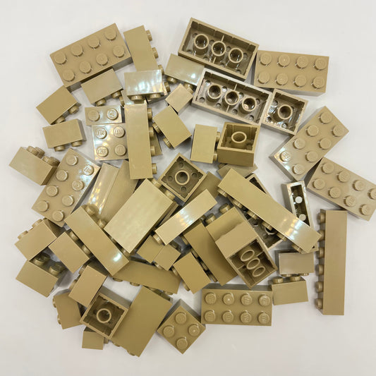 LEGO Bricks, Dark Tan, Approx. 75g