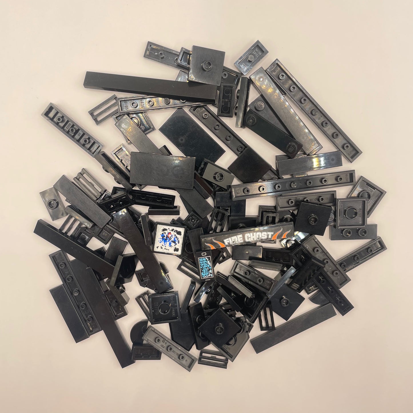 LEGO Tiles, Mixed, Black, Approx. 50g