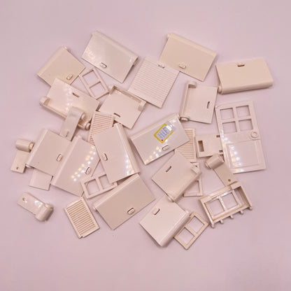 LEGO White Doors and Inserts, Approx. 35g