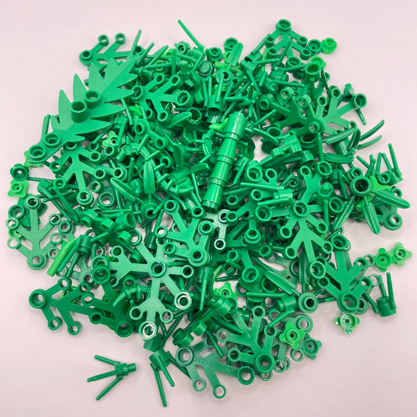 LEGO Mixed Green, Mixed Plant Pieces with Flowers, Approx. 55g