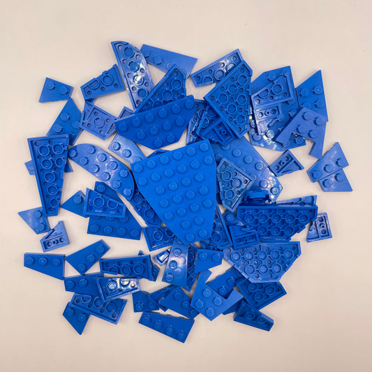 LEGO Small Wings/Wedges, Blue, Approx. 65g