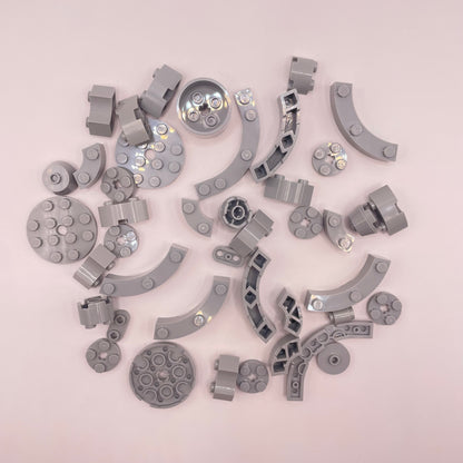 LEGO   Round Mixed Pieces, Light Bluish Grey, Approx. 43g