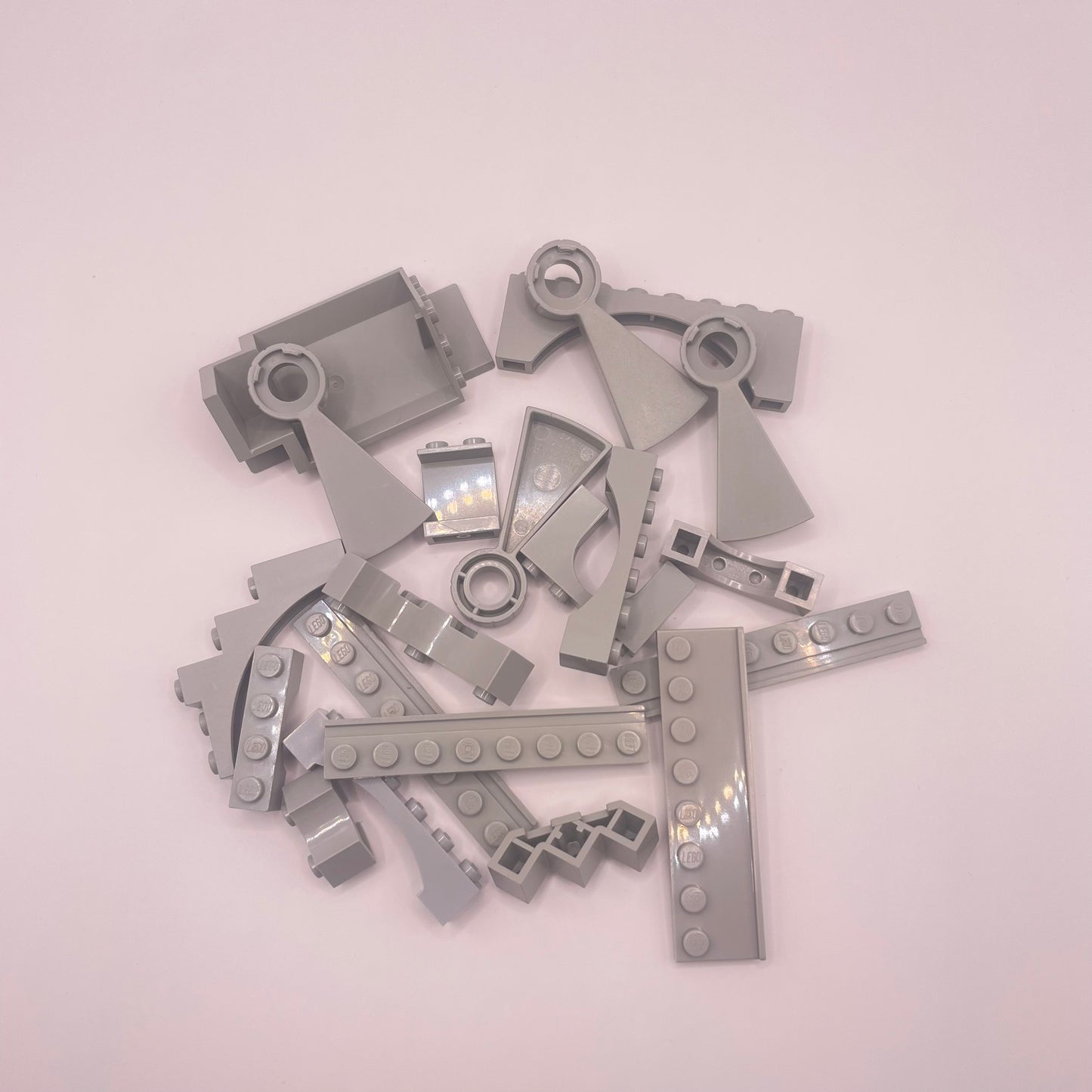 LEGO Building Pieces, Old Light Grey, 20 Pieces