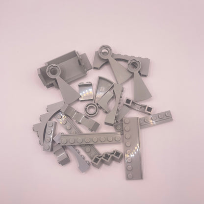 LEGO Building Pieces, Old Light Grey, 20 Pieces
