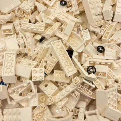LEGO Mixed Vehicle Pieces, White, Approx. 475g