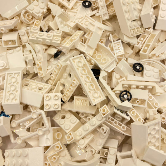 LEGO Mixed Vehicle Pieces, White, Approx. 475g