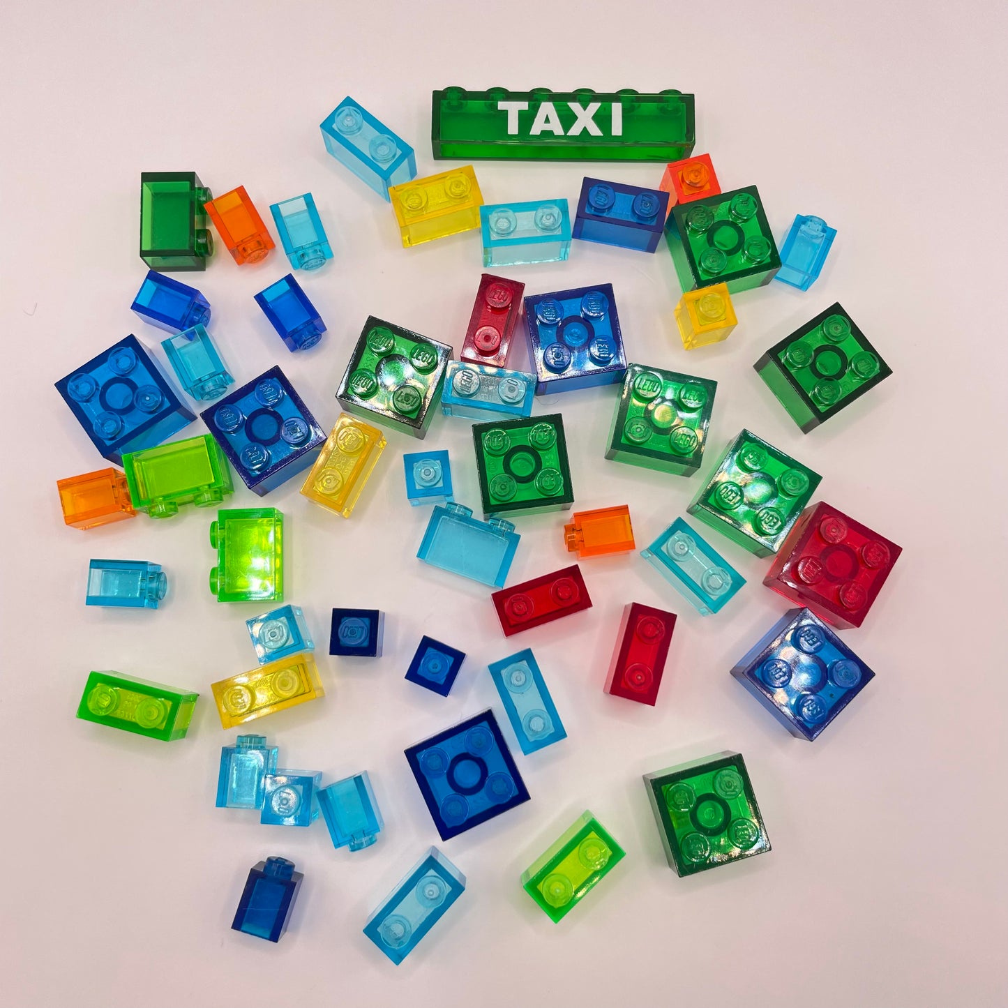 LEGO Colourful Transparent, Bricks, (50 Pieces)