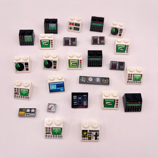 LEGO Computer, Airplane Screens, Prints and Stickers, 25 Pieces