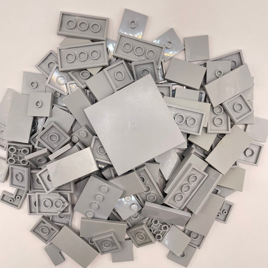LEGO Tiles, 2x Wide, Light Bluish Grey, Approx. 85g