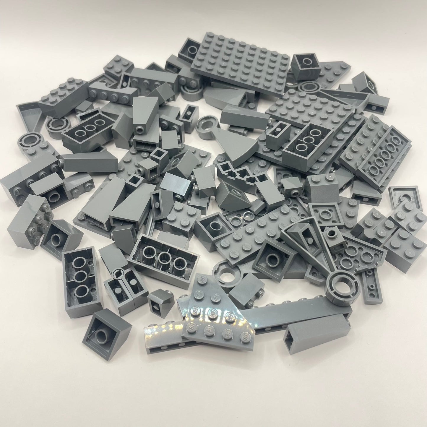 LEGO Dark Bluish Grey, Mixed Bricks with Stair Pieces, Approx. 160g