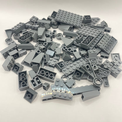 LEGO Dark Bluish Grey, Mixed Bricks with Stair Pieces, Approx. 160g