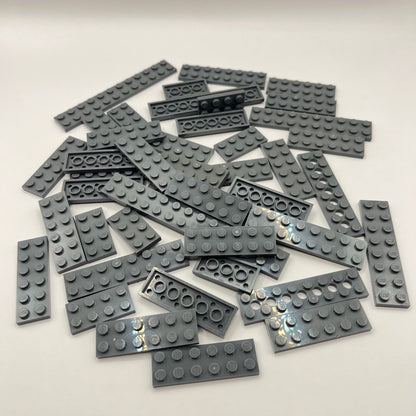 LEGO Dark Bluish Grey, 2x Plates, Approx. 80g