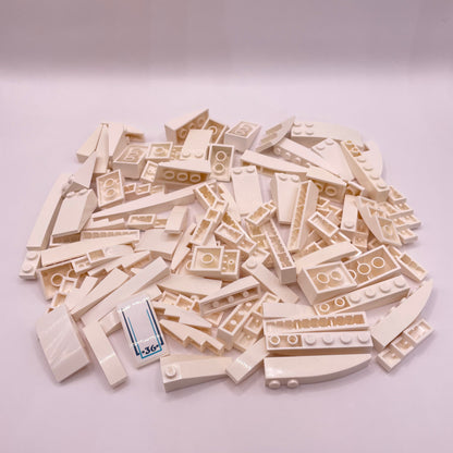 LEGO Long Slopes, White, Approx. 115g