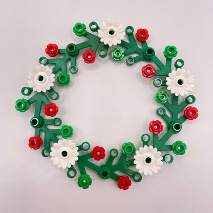 LEGO Mini Christmas Wreath Bundle, White Sunflower with Red and Green Flowers, 39 Pieces