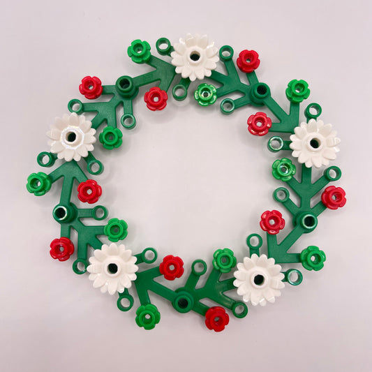 LEGO Mini Christmas Wreath Bundle, White Sunflower with Red and Green Flowers, 39 Pieces