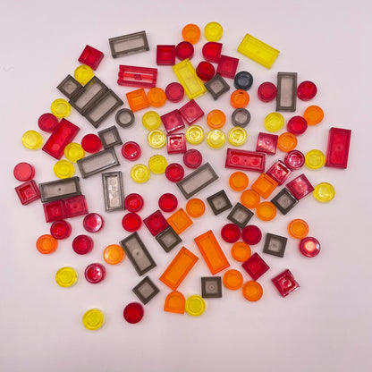 LEGO Tiles, Transparent, Sunset, 100 Pieces