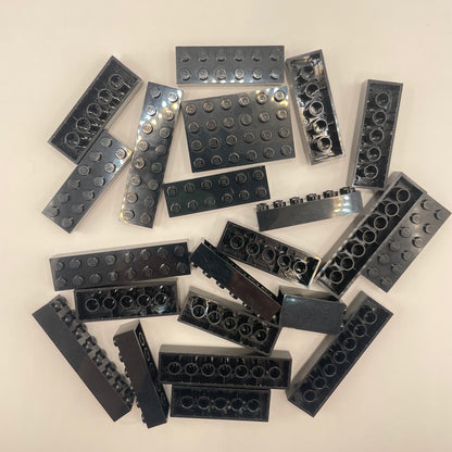 LEGO Large Bricks, 2x Wide, Black Approx. 85g