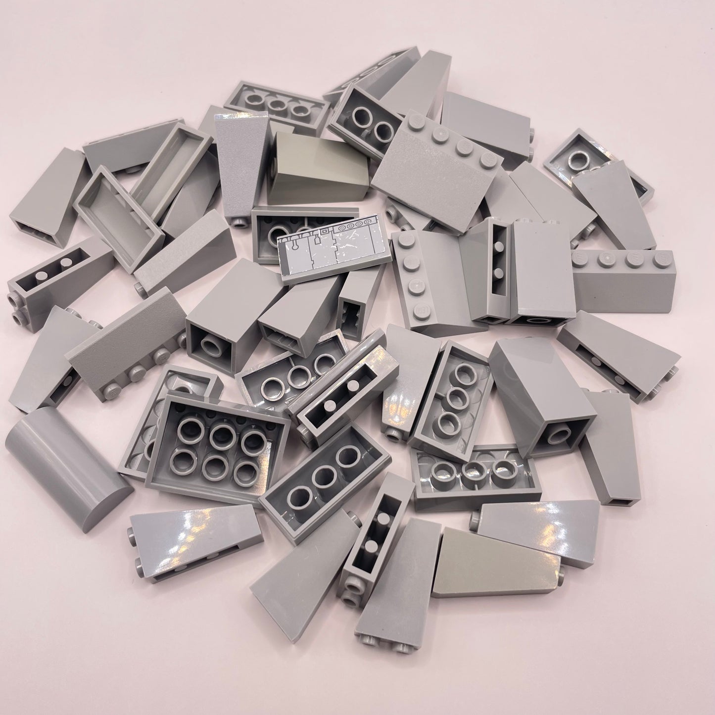 LEGO Slopes, Tall And Wide, Light Bluish Grey, Approx. 95g