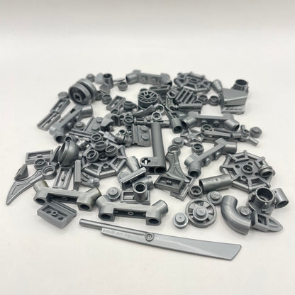 LEGO Mixed Pieces, Pearl Silver, 100 Pieces