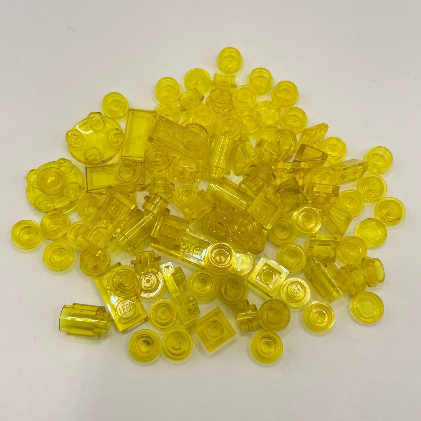 LEGO Transparent Yellow, Mixed Pieces, (100 Pieces)