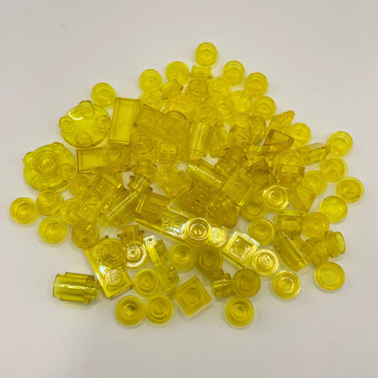LEGO Transparent Yellow, Mixed Pieces, (100 Pieces)