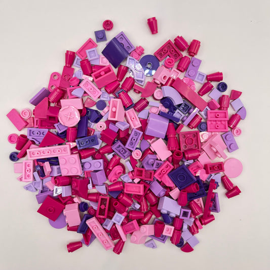 LEGO Pink and Purple, Small Mixed Pieces, Approx. 90g
