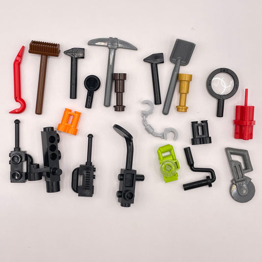 LEGO Mixed Tools, Minifigure Accessories, 22 Pieces