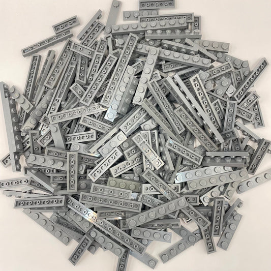 LEGO Plates 1x Wide, Dark Bluish Grey, Approx. 190g