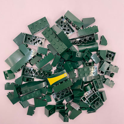 LEGO Bricks and Slopes, Dark Green, Approx. 100g
