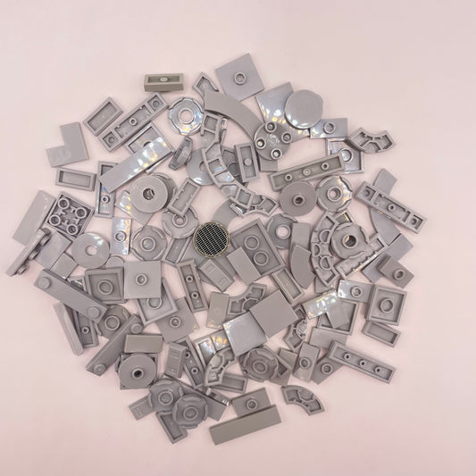 LEGO  Tiles With Circles, Light Bluish Grey, Approx. 40g