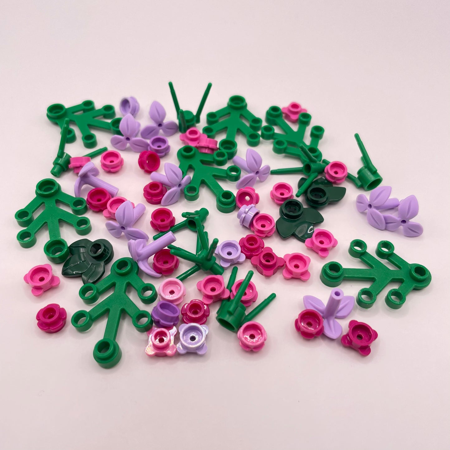 LEGO Flowers and Leaves, Pink and Purple, Plant, 60 Pieces