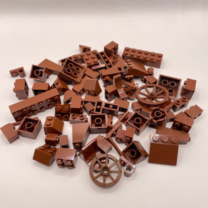 LEGO Mixed Pieces, Reddish Brown, Approx. 80g