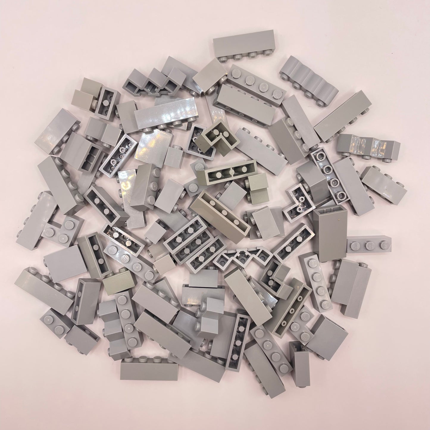 LEGO Bricks 1x Wide Short , Light Bluish Grey, Approx. 115g