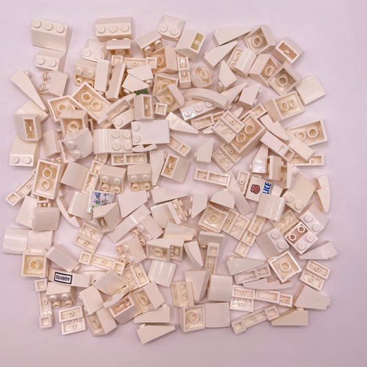 LEGO Medium Slopes, White, Approx. 140g