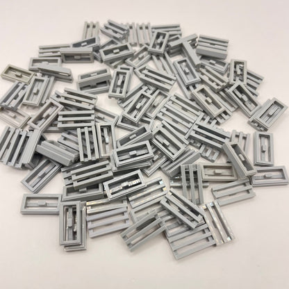 LEGO Grills, 1x2, Light Bluish Grey, 100 Pieces