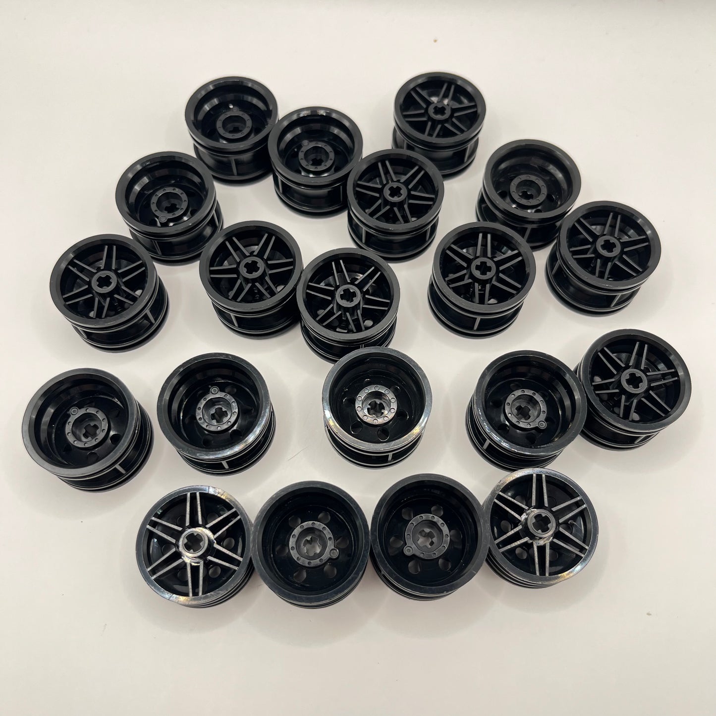 LEGO Wheel Hubs, Black, Vehicle, Approx. 85g