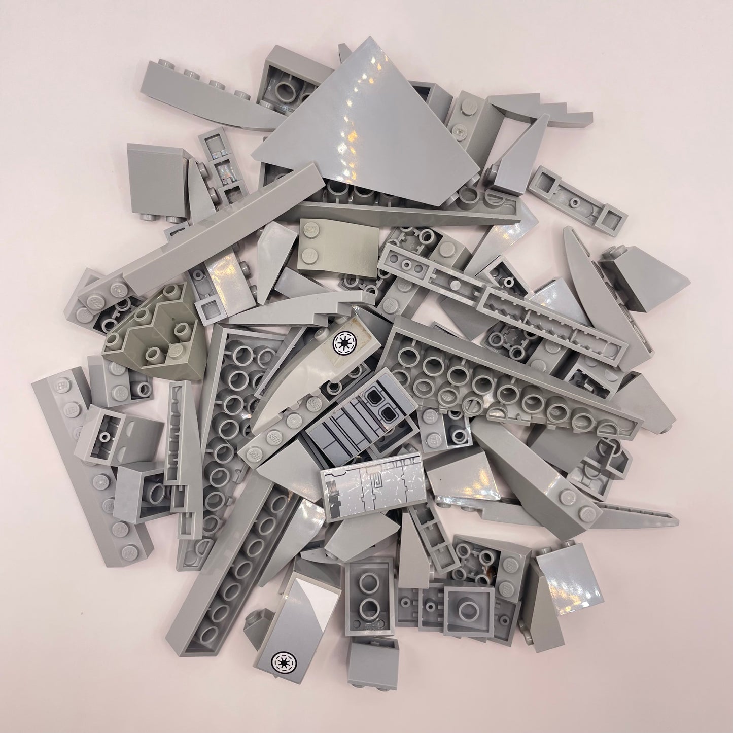 LEGO Slopes, Medium And Large, Light Bluish Grey, Approx. 125g