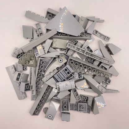 LEGO Slopes, Medium And Large, Light Bluish Grey, Approx. 125g