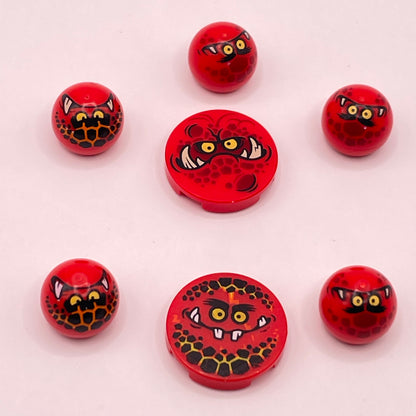 LEGO Goblin Faces, Red, Nexo Knights, Animals, 6 Pieces