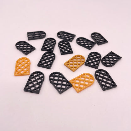 LEGO Arched Inserts, Black and Gold, Building Pieces, 15 Pieces
