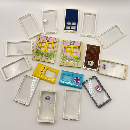 LEGO Doors and Windows, Mixed Colours, Building, 13 Pieces