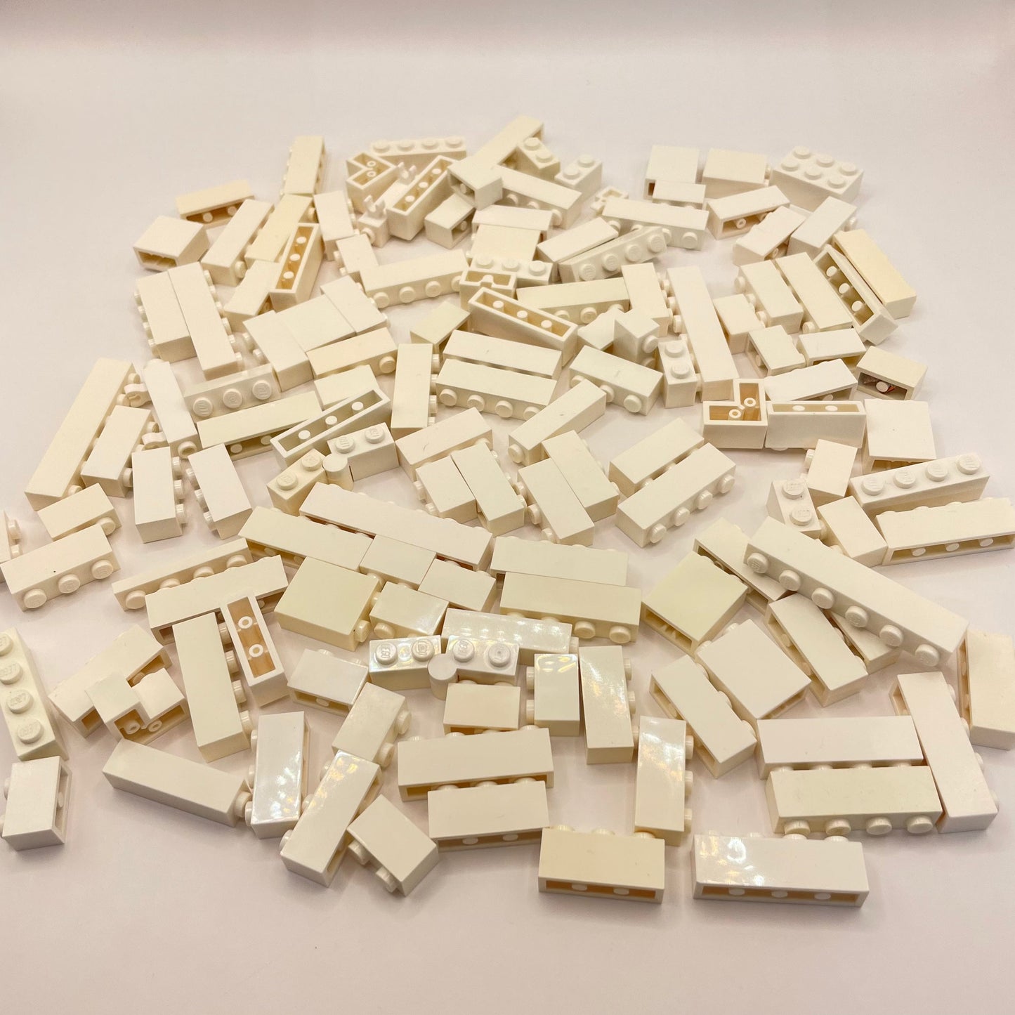 LEGO Bricks, White, Approx. 175g