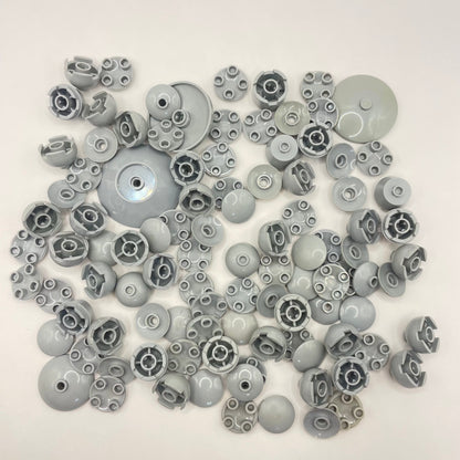 LEGO Round Slopes, Light Bluish Grey, Approx. 55g