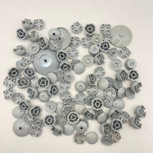 LEGO Round Slopes, Light Bluish Grey, Approx. 55g