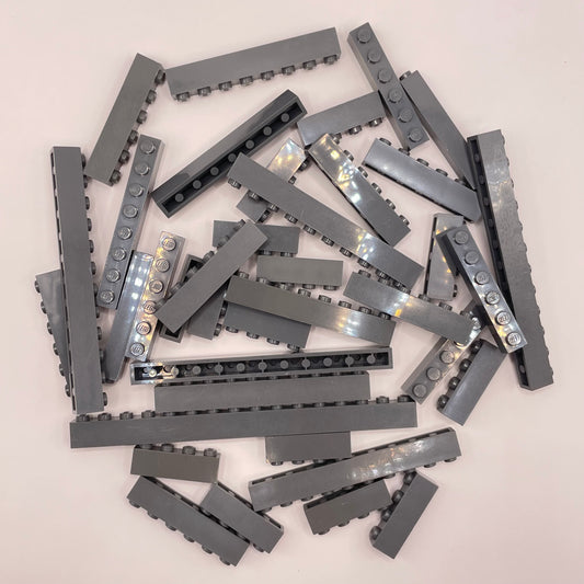 LEGO  Brick, 1x Wide Long, Dark Bluish Grey, Approx. 95g