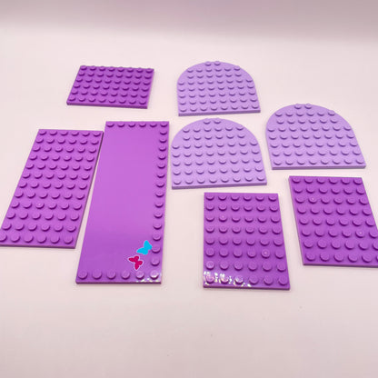 LEGO Medium Plates, Mixed Lavender, Approx. 60g