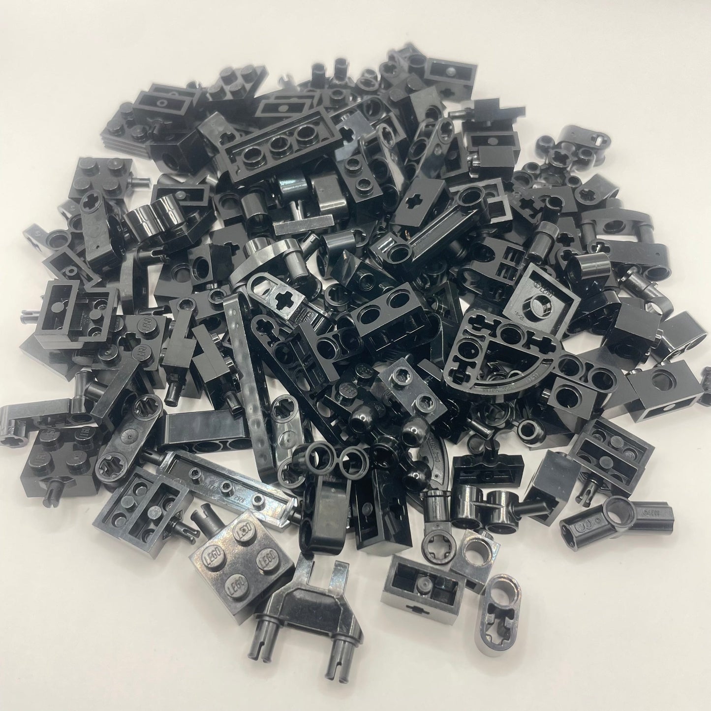LEGO Small Technic Bricks and Pieces, Black, Approx. 100g