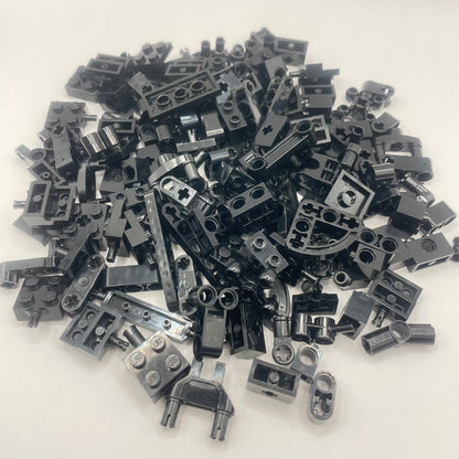 LEGO Small Technic Bricks and Pieces, Black, Approx. 100g
