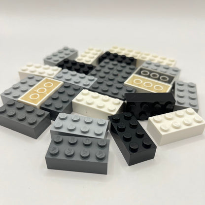 LEGO 2 x 4 Bricks, Monochrome, 25 Pieces