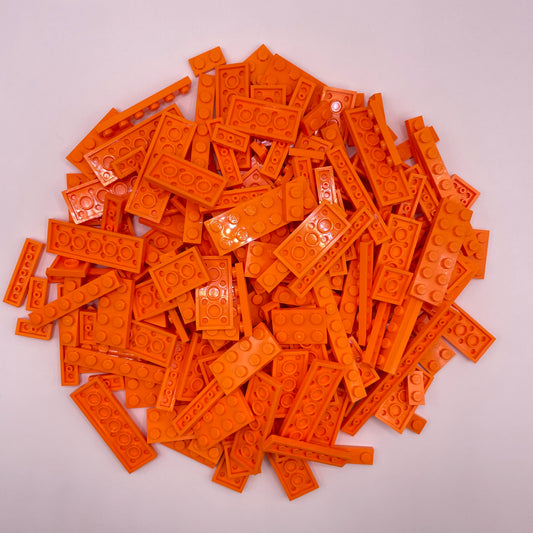 LEGO Plates, Orange, Approx. 180g